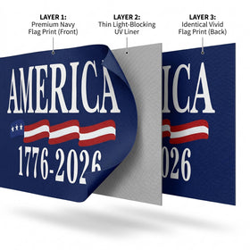 WENWELL 250th Anniversary flag stars and stripes canton closeup captures classic patriotism.