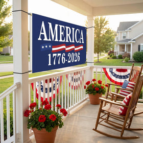 WENWELL 250th Anniversary flag wall-mount-ready for home or office decor.