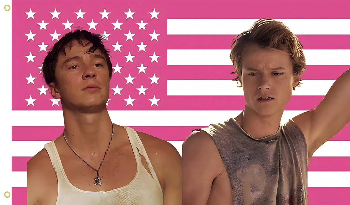WENWELL JJ and Rafe flag in a dorm room with bold colors and clear graphics.