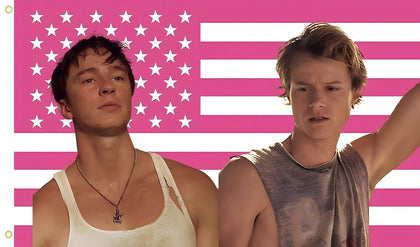 WENWELL JJ and Rafe flag in a dorm room with bold colors and clear graphics.