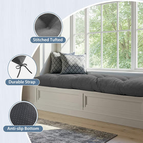 WEOAVRY non-slip bottom keeps the cushion securely in place on furniture.