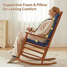 WEOAVRY outdoor rocker cushion in Oxford fabric is waterproof and UV resistant