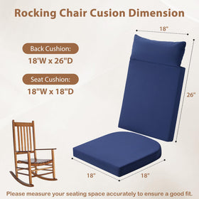 WEOAVRY rocking chair back cushion 26x18 supports posture during use