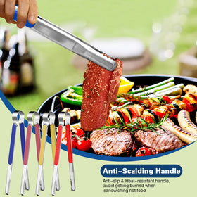 Weogot heat-resistant tongs withstand high temperatures for safe outdoor grilling.