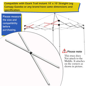 WeRChnpet truss bar shows 39-7/8 inch length for secure canopy support.