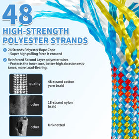 Anti-wear sleeve protects rope under heavy use.