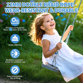 Versatile kit fits most swings, hammocks, and playground setups.