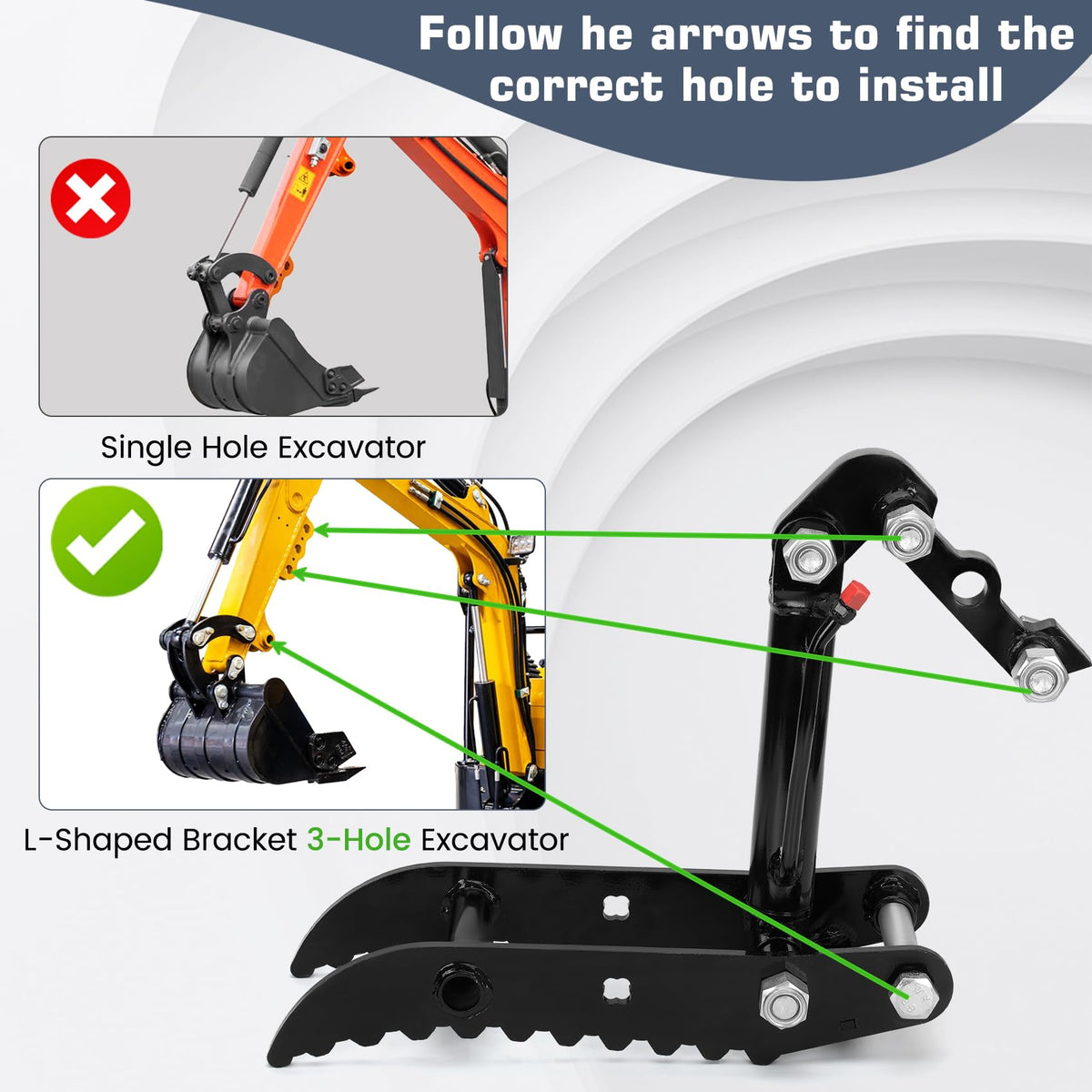 Werhoo 3-hole thumb clip with L-bracket for rugged compatibility