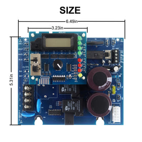 WERLAHO GLX-PCB-DSP display board close-up with clear readouts for monitoring.