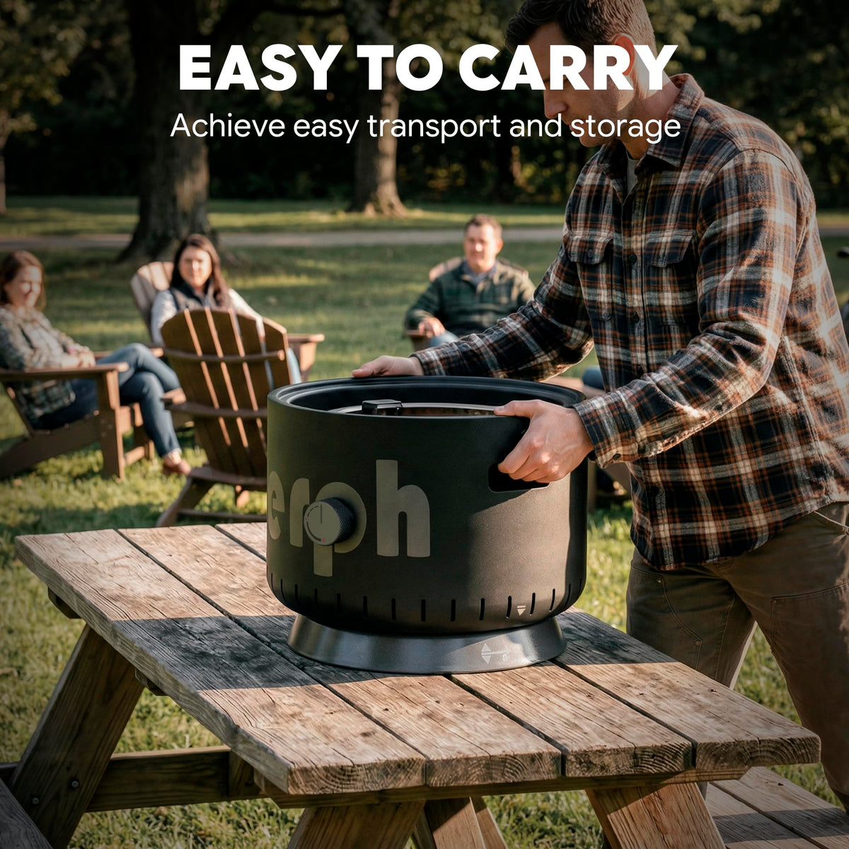 Warmth remains steady outdoors with Werph fire pit.