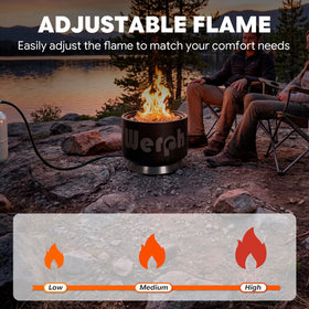 Compact design of Werph fire pit fits small spaces.