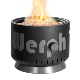 Werph 17-inch compact propane fire pit ready-to-use for outdoor warmth.
