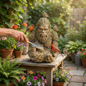 WesGen Bigfoot Bird Feeder deck display invites birds and conversation.