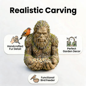 WesGen Bigfoot Bird Feeder weatherproof resin built to withstand sun and rain.