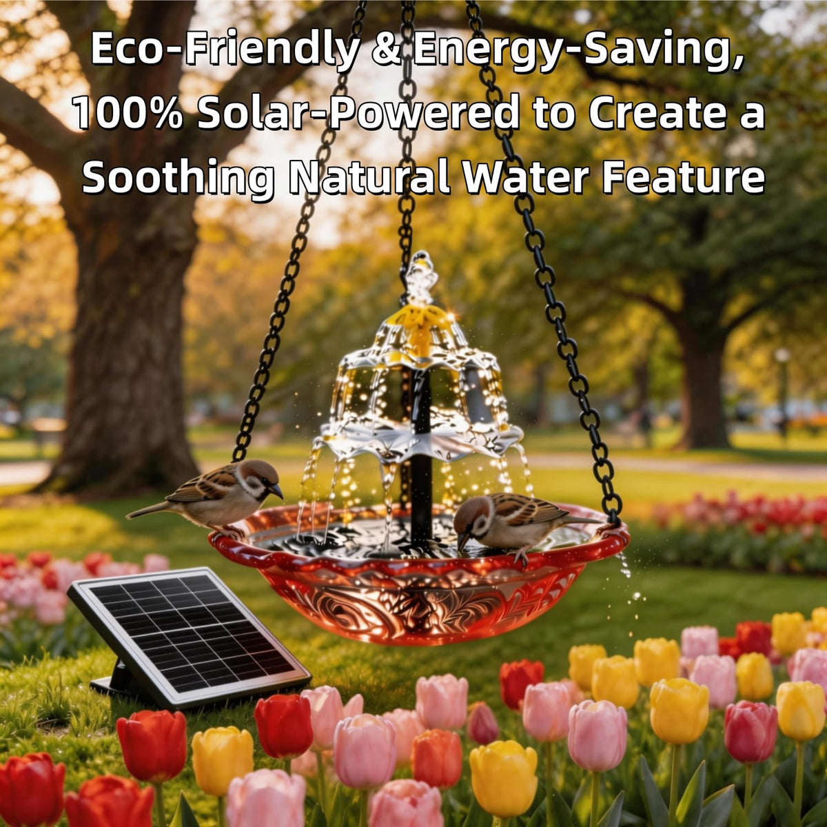WesGen hanging design saves ground space and fits patios or trees in any garden.