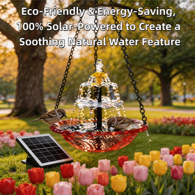WesGen hanging design saves ground space and fits patios or trees in any garden.