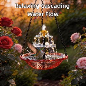 WesGen seven-nozzle modes bird bath offers versatile water flow for birds and butterflies.