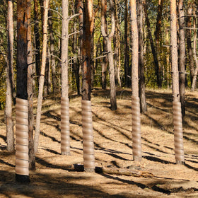 Wesiti guard around a sapling using spiral design for quick installation
