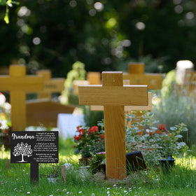 Wesiti grave marker sized 11.81 by 8.27 inches for easy placement.