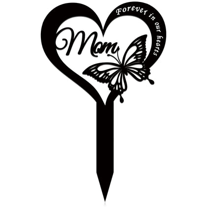 Wesiti memorial plaque stake in black metal for cemetery decor and lasting tribute.