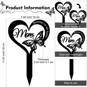Wesiti mom forever butterfly detail highlight delicate design for remembrance.