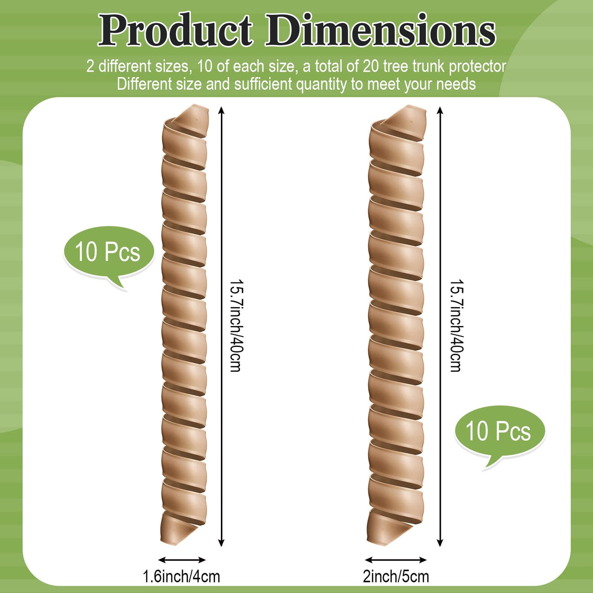 Wesiti spiral wrap in light brown protects bark while allowing sapling growth
