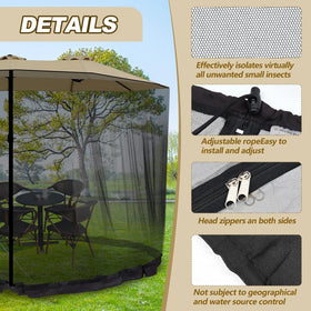 Wesnoy polyester mosquito net with reinforced edges resists wind