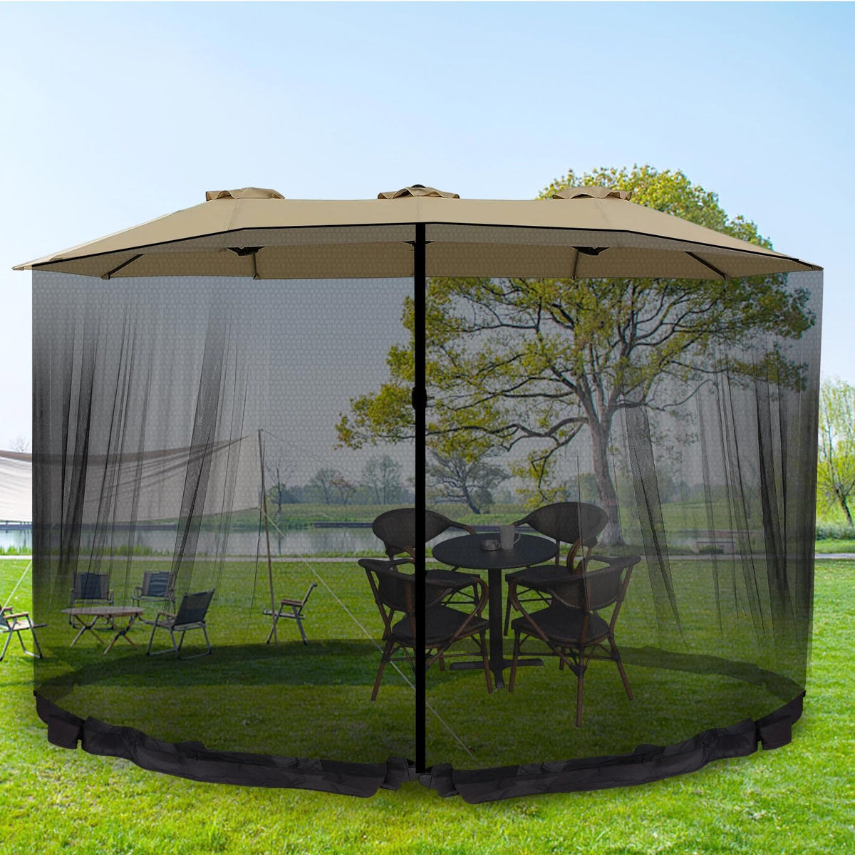 Wesnoy large coverage canopy enhances outdoor gatherings with breathable shade