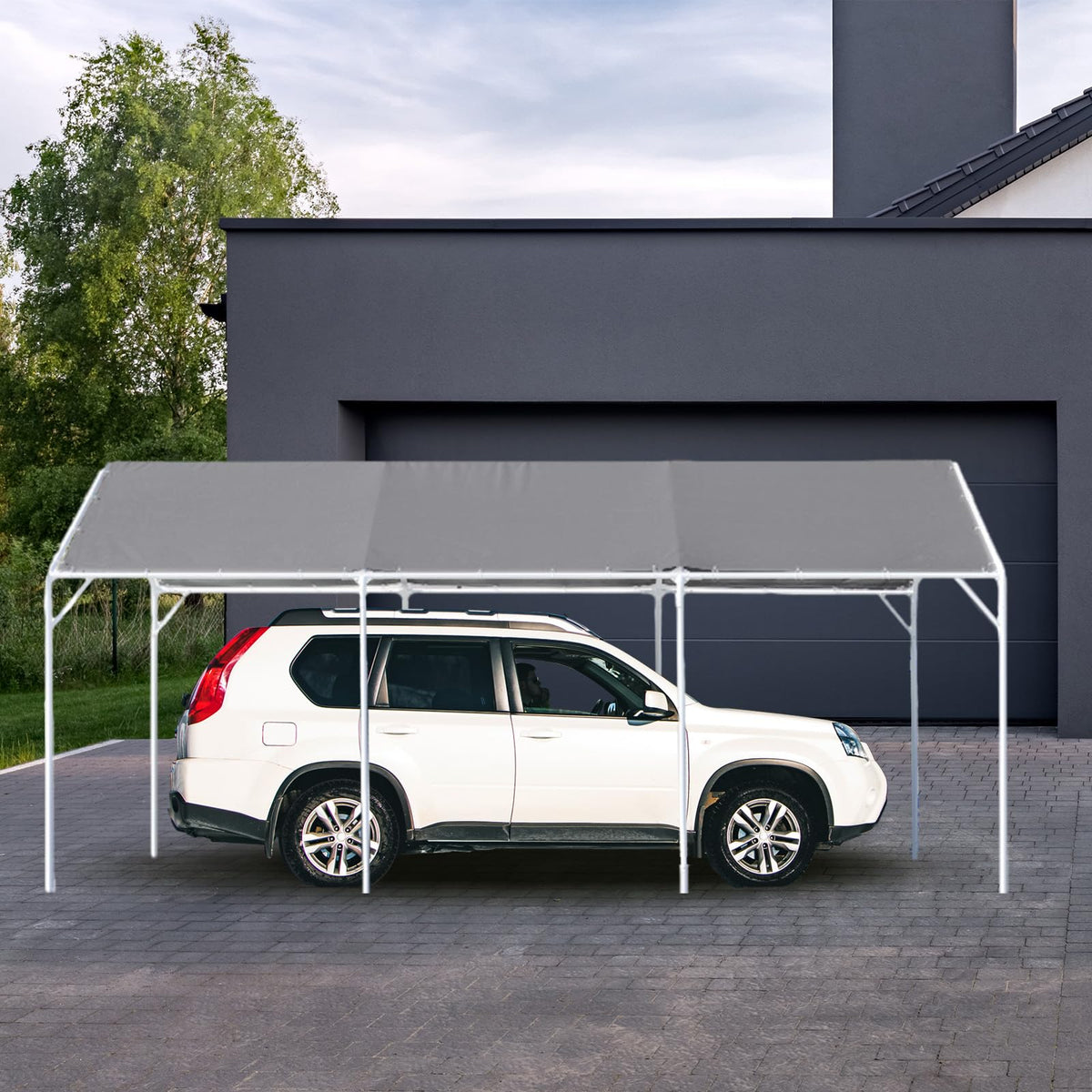 Versatile use: carport, terrace shade, outdoor event shelter