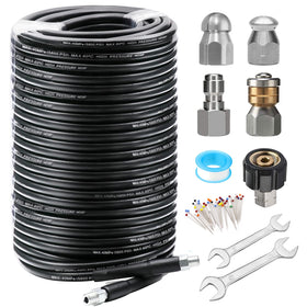 West Bay 200ft sewer jetter hose for long reach and high‑pressure cleaning