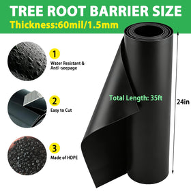 West Bay 60mil HDPE barrier provides durable protection above and below ground.