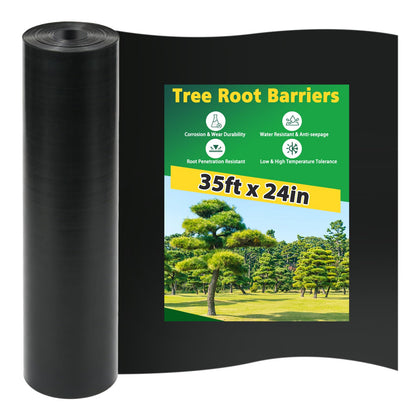 West Bay 35ft root barrier roll protects sidewalks from invasive roots.