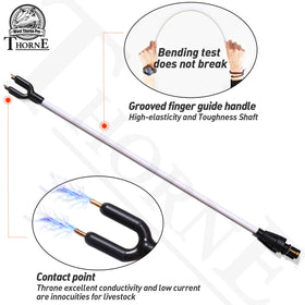 West Thorne Pro long 43.7 inch cattle prod design for easier reach