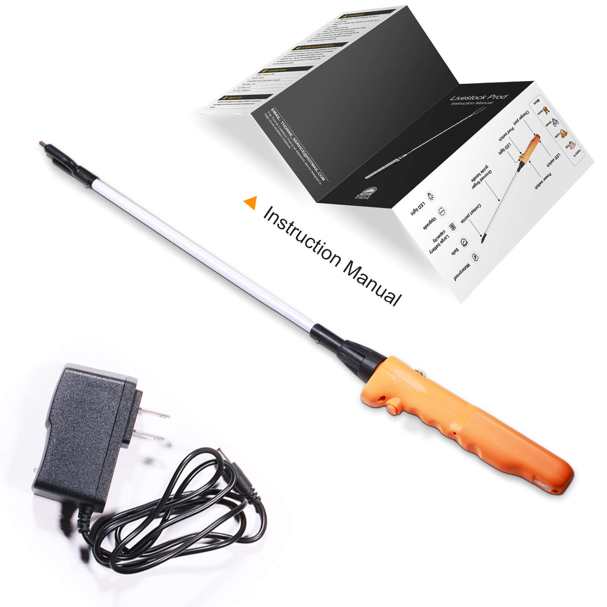 West Thorne Pro cattle prod with waterproof LED light for night guidance