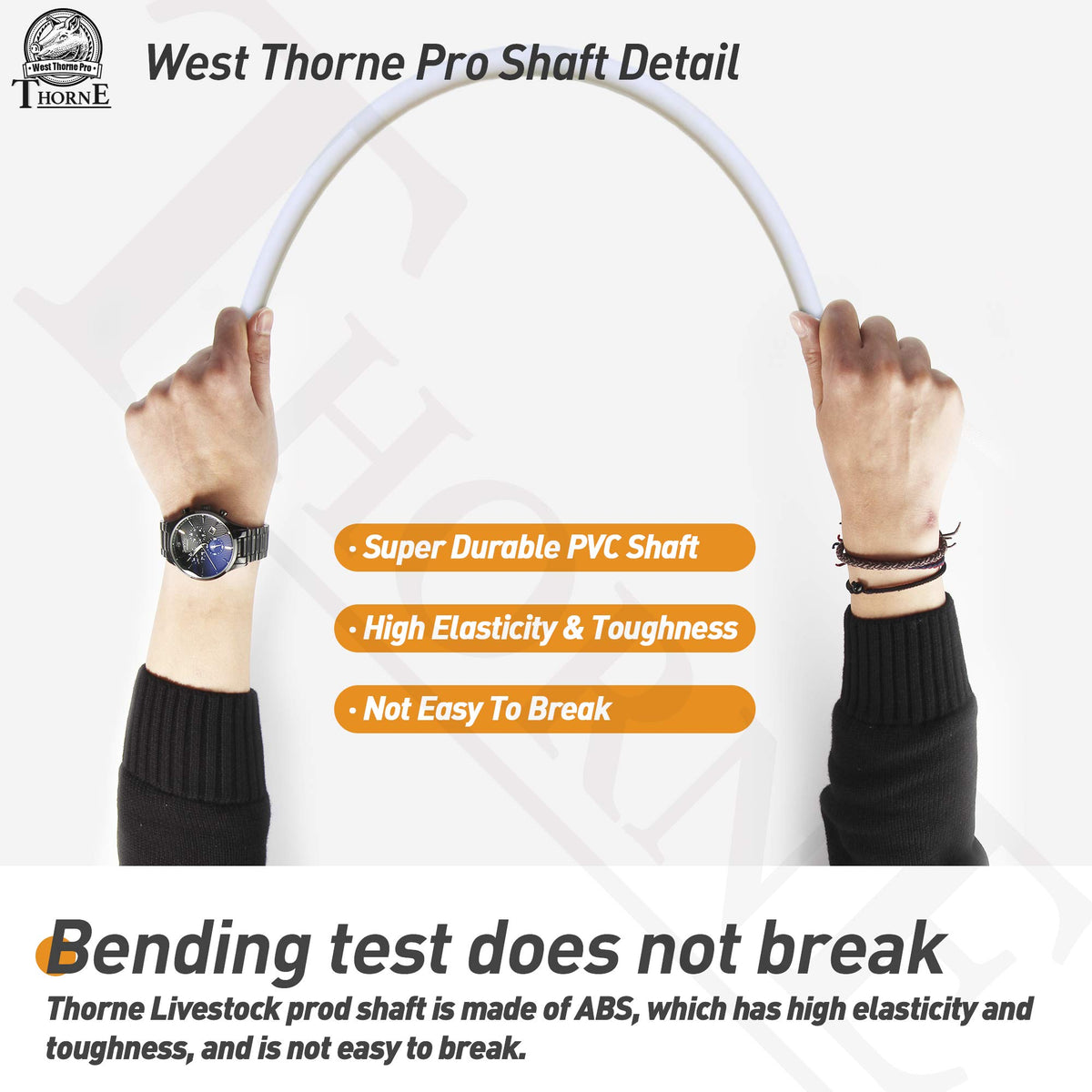 West Thorne Pro X Series waterproof shaft detail highlights durability and easy cleaning.