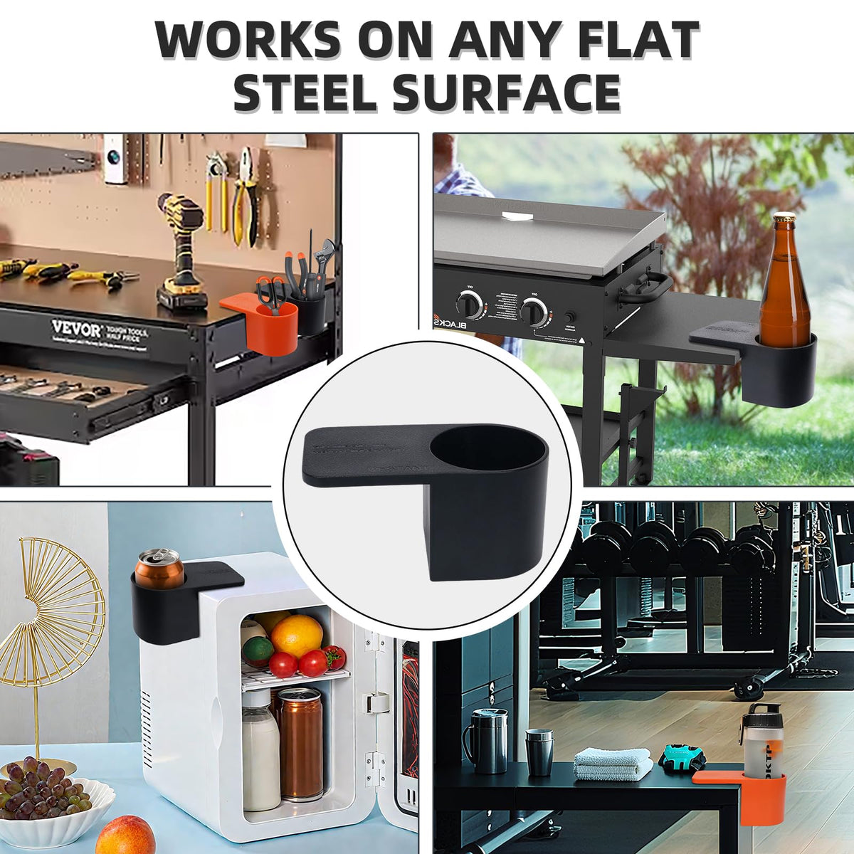 Westant drink holders hold beer or soda securely on the grill for easy access.