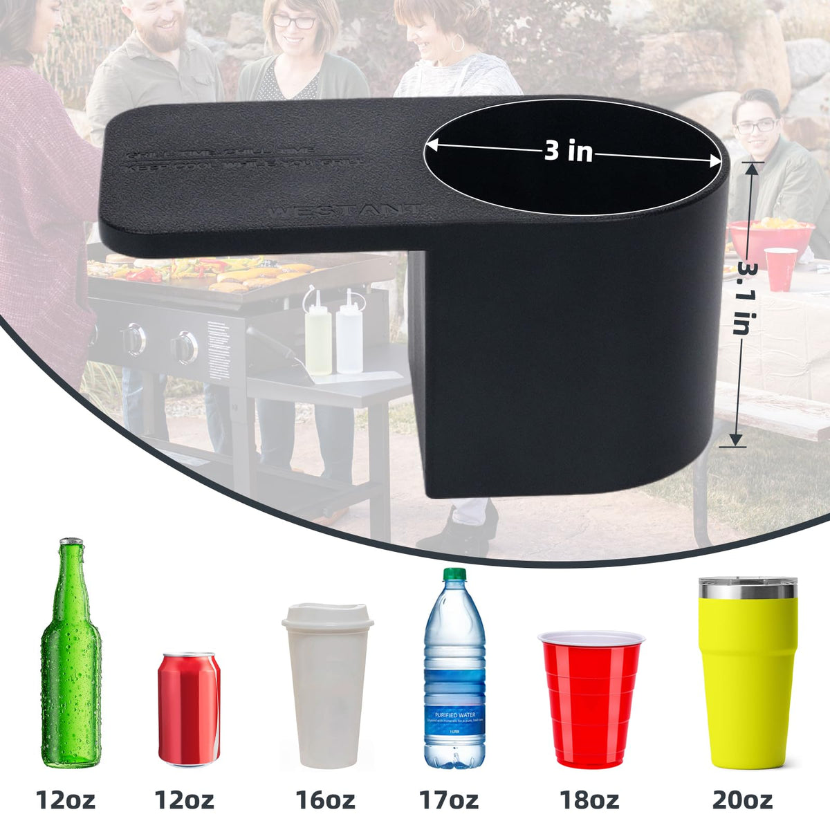 Westant magnetic tool holders help keep sauces and small tools within reach near the grill.