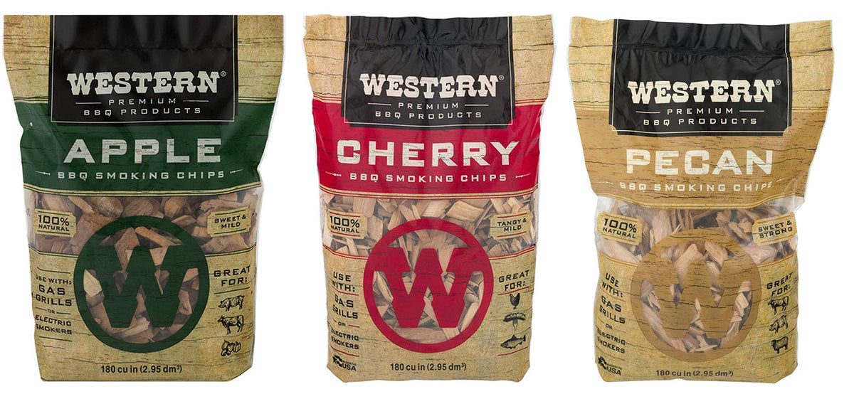 Western BBQ Prodcuts Apple chips bag for versatile pork, beef, and vegetables.