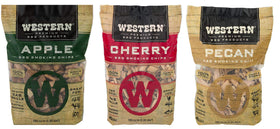 Western BBQ Prodcuts Apple chips bag for versatile pork, beef, and vegetables.