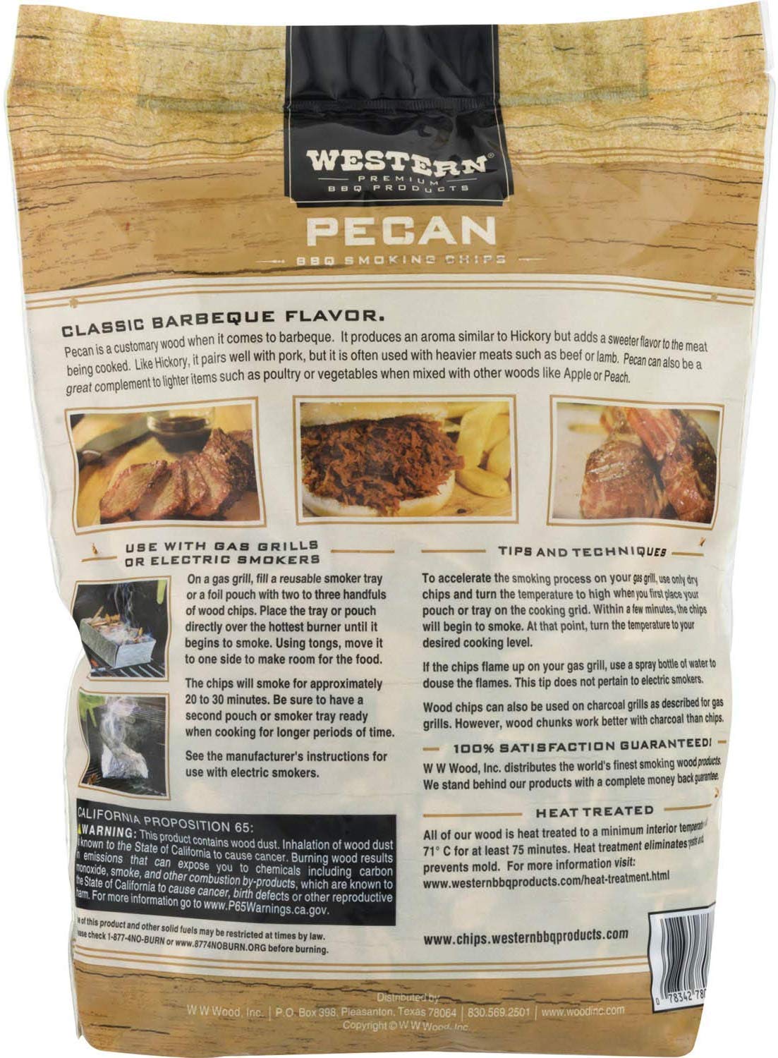 Western BBQ Prodcuts Cherry chips bag yields tangy, mild smoke for chicken and fish.