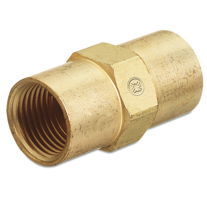 Western Enterprises AW-430 brass hose coupler, half-inch length, high-pressure up to 200 psi.