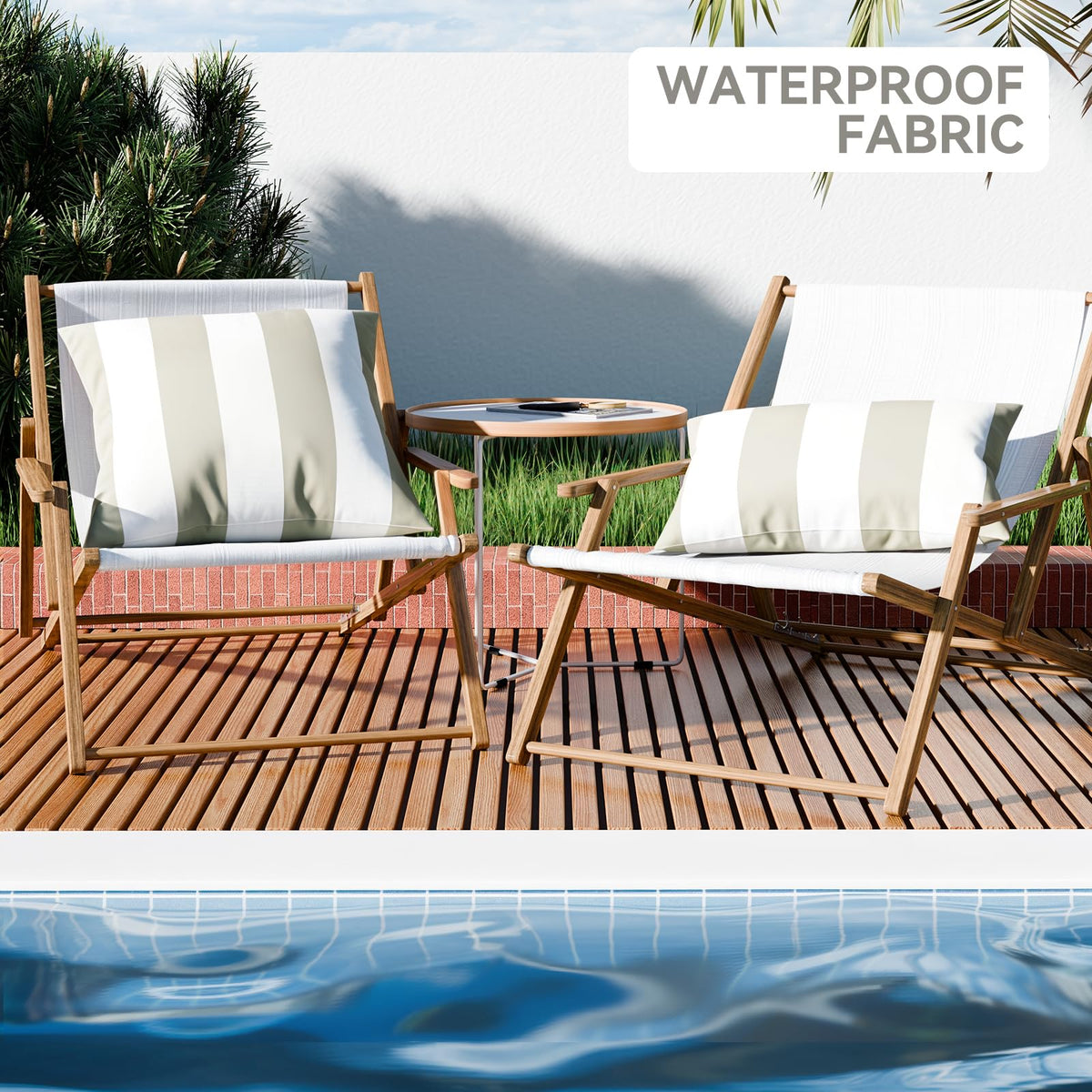 Western Home waterproof pillow covers ideal for patio and garden setups.