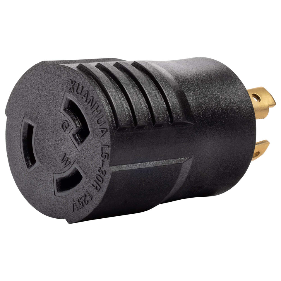 Westinghouse 30116A adapter demonstrates L14-30P to L5-30R connection for flexible power access