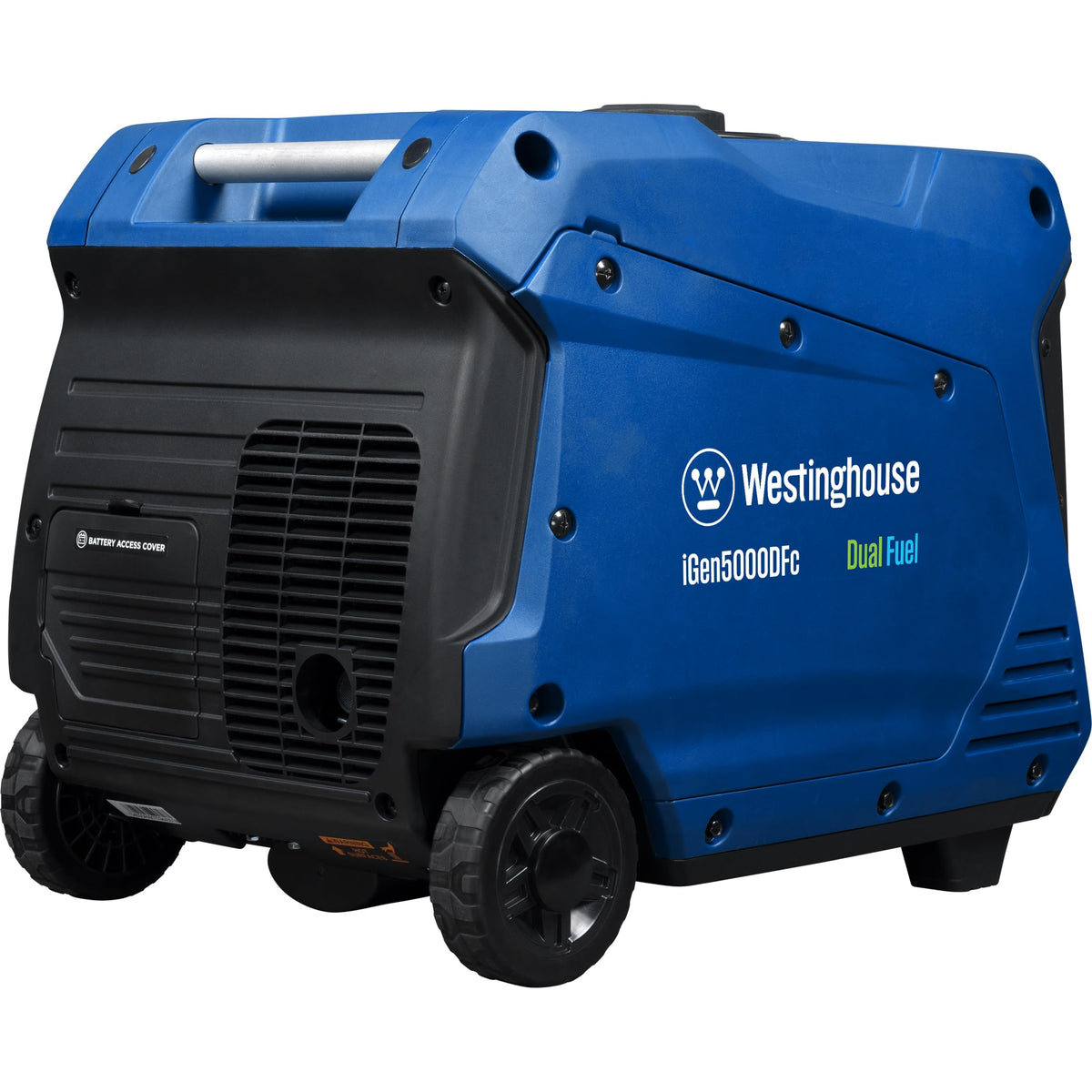 Westinghouse iGen5000DFc CO sensor and low-oil shutdown enhance safety.