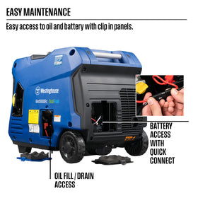 Westinghouse iGen5000DFc RV-ready TT-30R outlet for safe trailer power.
