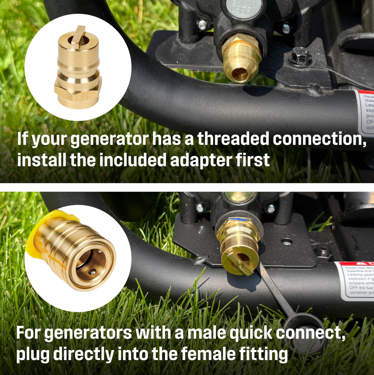 Westinghouse quick-connect adaptor enables rapid, tool-free hookup for fast power when needed