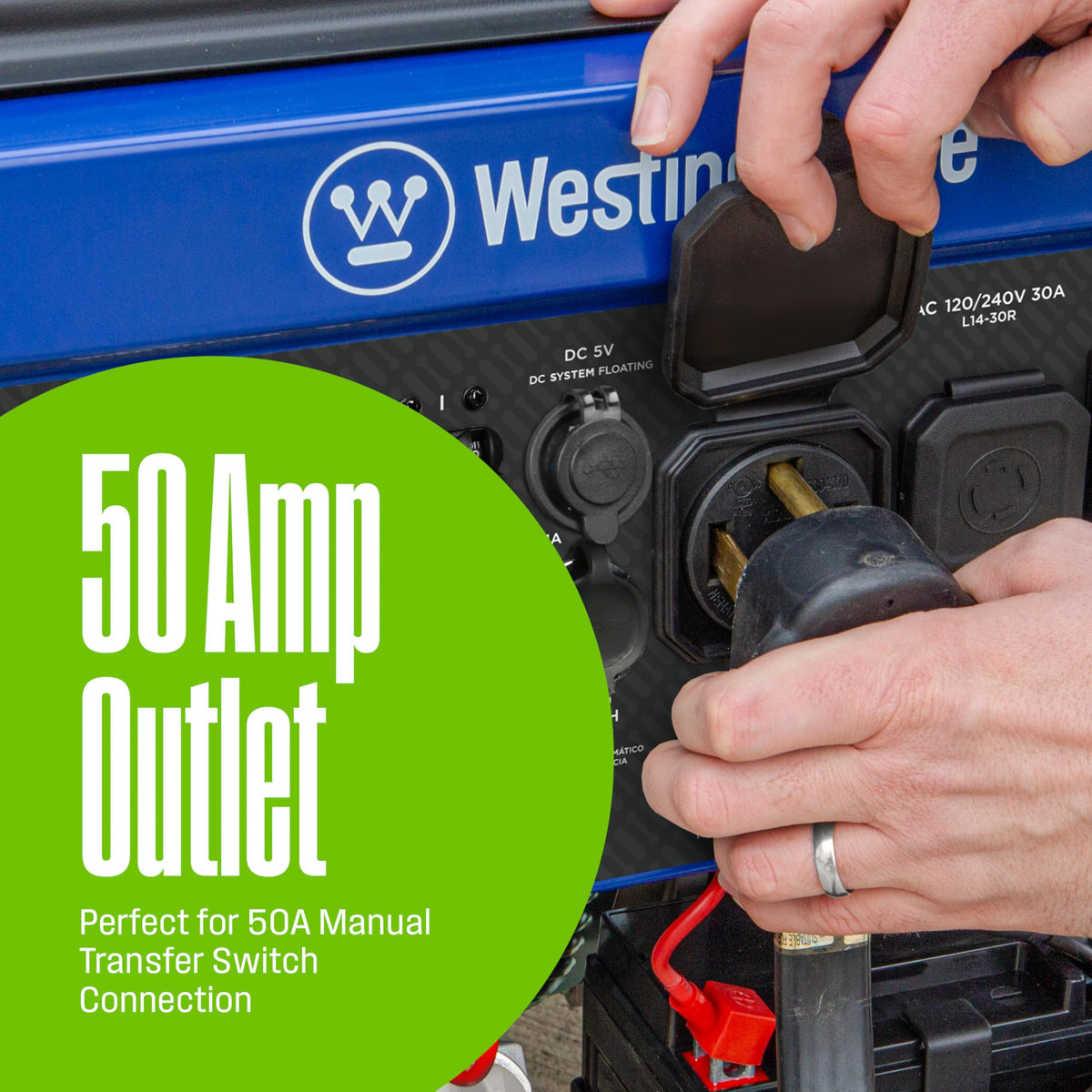 Westinghouse WGen10500DFc outlets with GFCI safety for versatile use