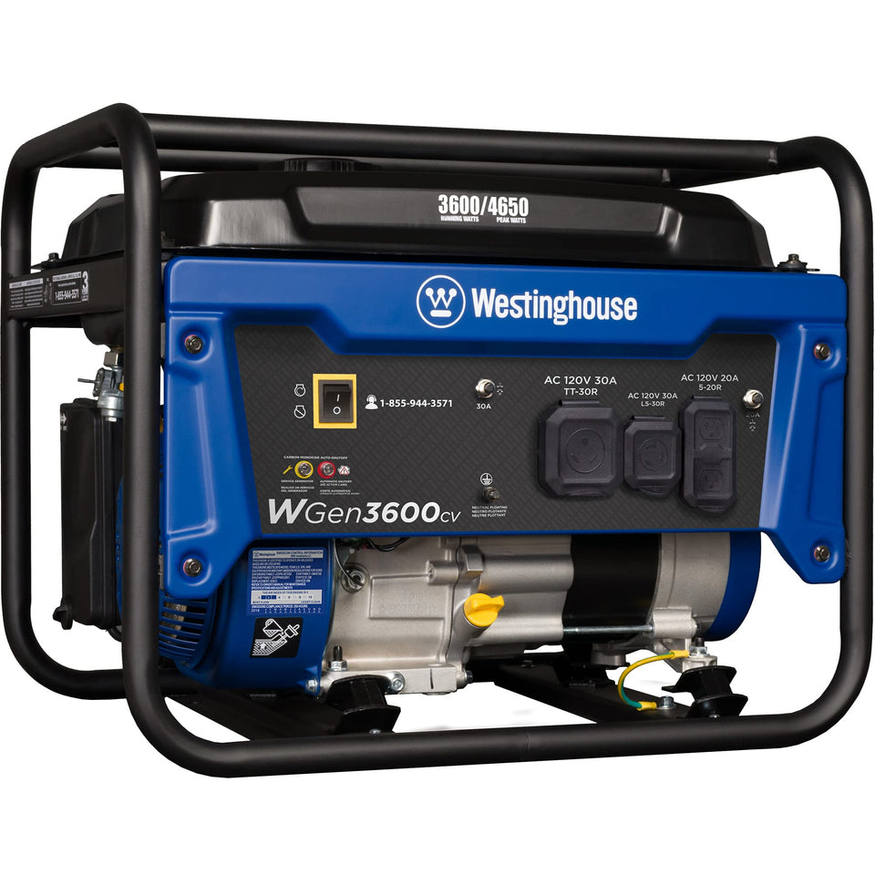 Westinghouse WGen3600CV CO sensor panel for safer portable power