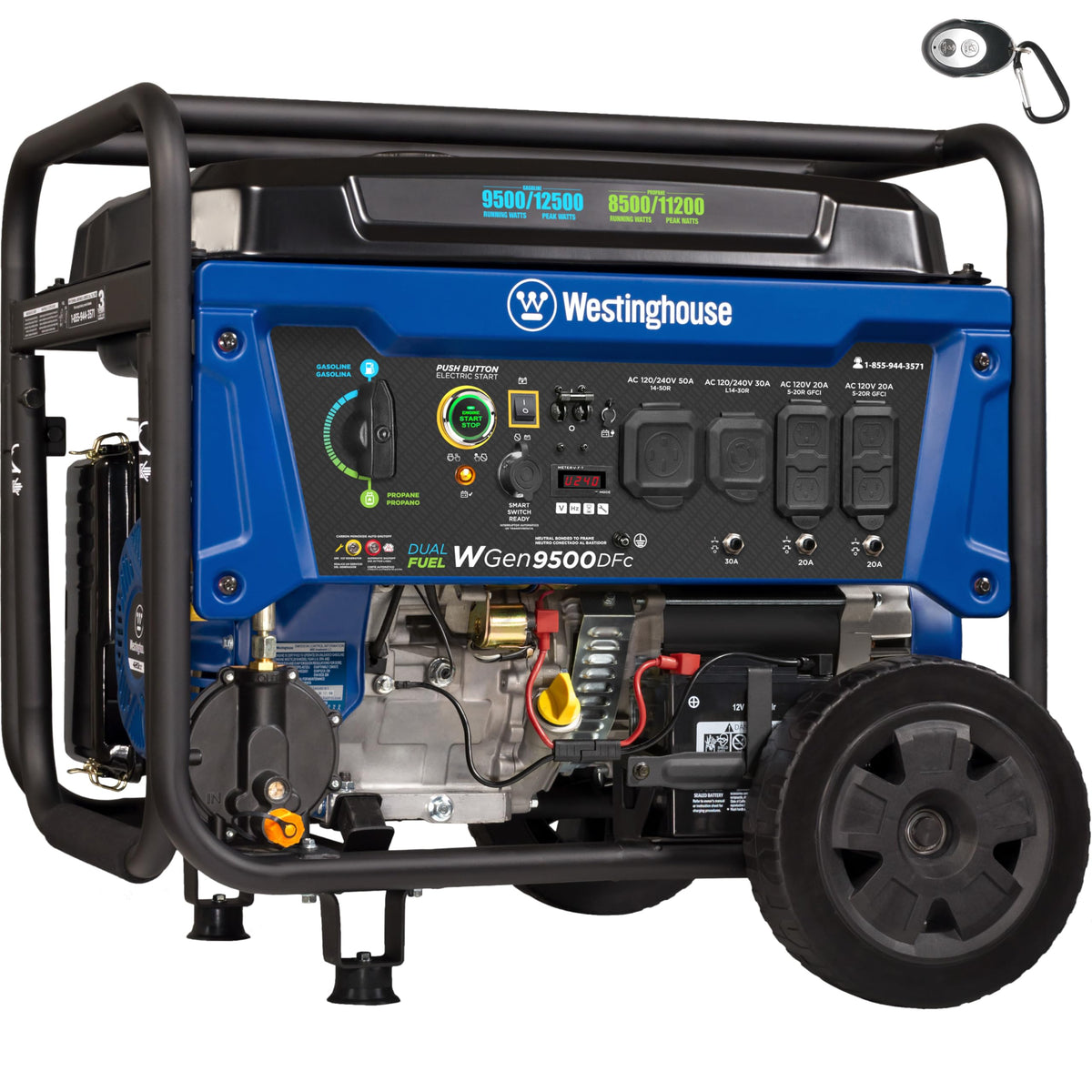 Westinghouse WGen9500DFc remote start for easy power on demand
