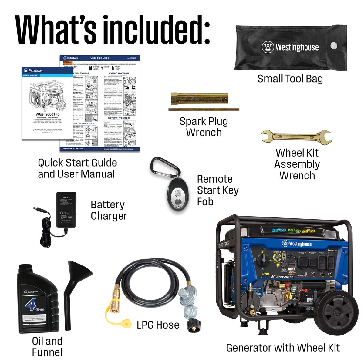 Westinghouse WGen9500TFC 6.6-gallon tank for long runtime